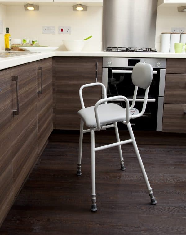 Perching Stool with Arms and Backrest