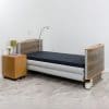 Solace Mesh Siderail Bed Bumpers - on the bed lowered