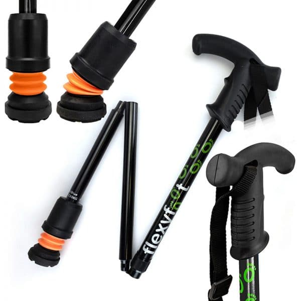 FlexyFoot Folding Walking Stick with Derby Handle - Image 2