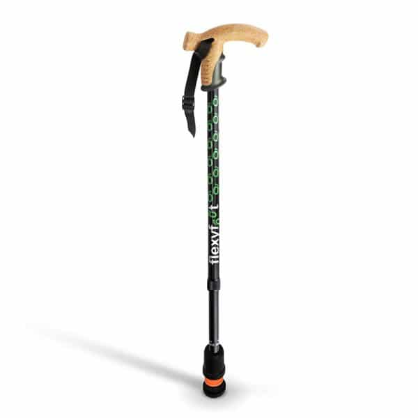 FlexyFoot Telescopic Walking Stick with Cork Derby Handle - Image 3