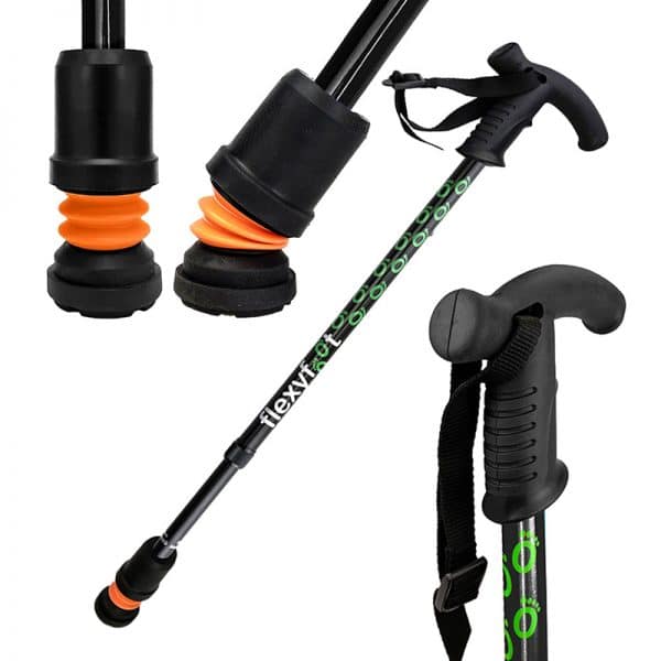 FlexyFoot Telescopic Walking Stick with Derby Handle - Image 2