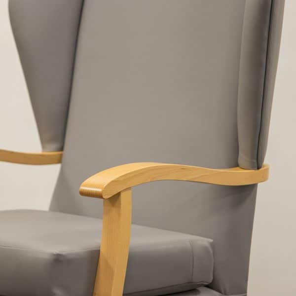Valu Vinyl High Seat Chair Wooden Hand Grips