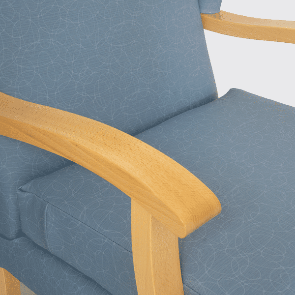 Valu Chair in Waterproof Vinyl Wooden Hand Grips