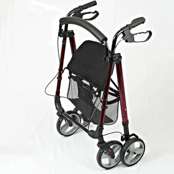 NRS Adjustable Four Wheel Rollator Folded
