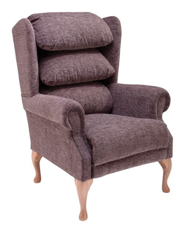 Cannington High Back Fireside Chair Kilburn Cocoa