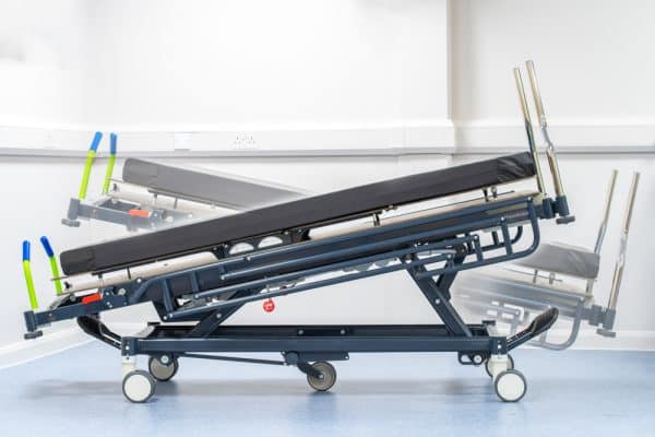 Image showing tilt fuction on MultiFlow Ultra Low X-Ray Hospital Patient Stretcher