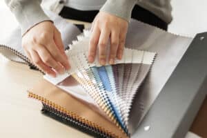 fabric color samples for seating in care homes