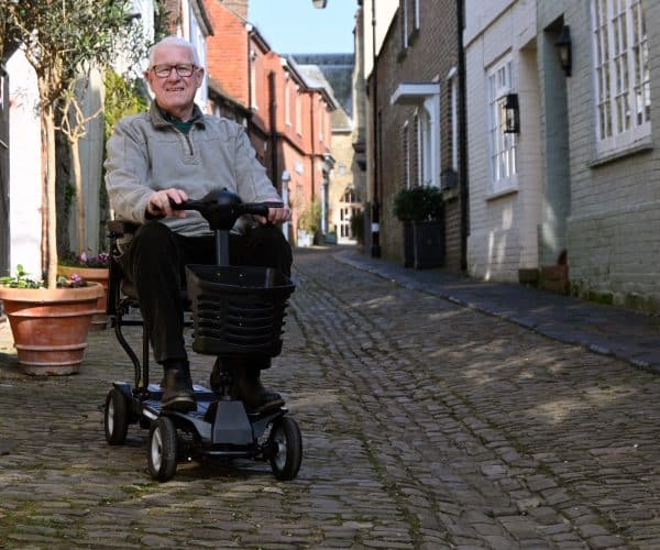 Mirage Folding Mobility Scooter on Street