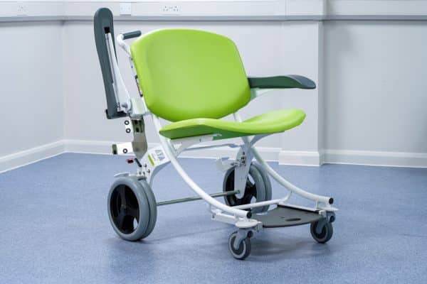 Image showing the foldable armrest on Image of the TransitFlow Hospital Portering Chair – Bariatric