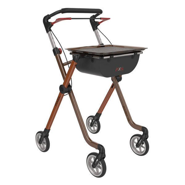Space Pixel Indoor Rollator in Toffee Brown Colour